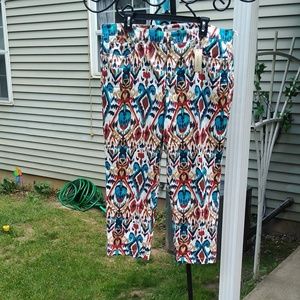 Jones New York tribal print ankle pants